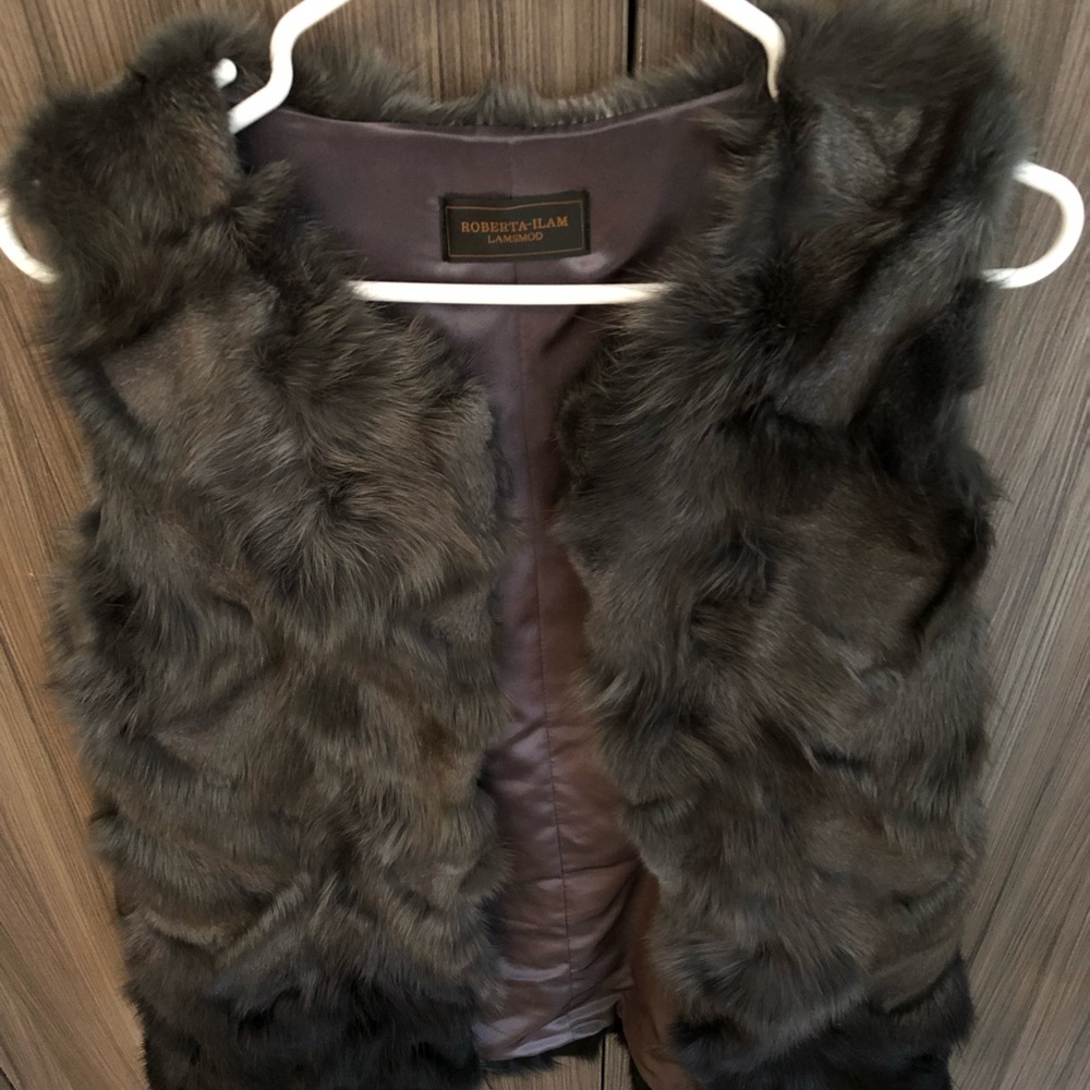 roberta ilam fur vest - real fox fur! NWOT